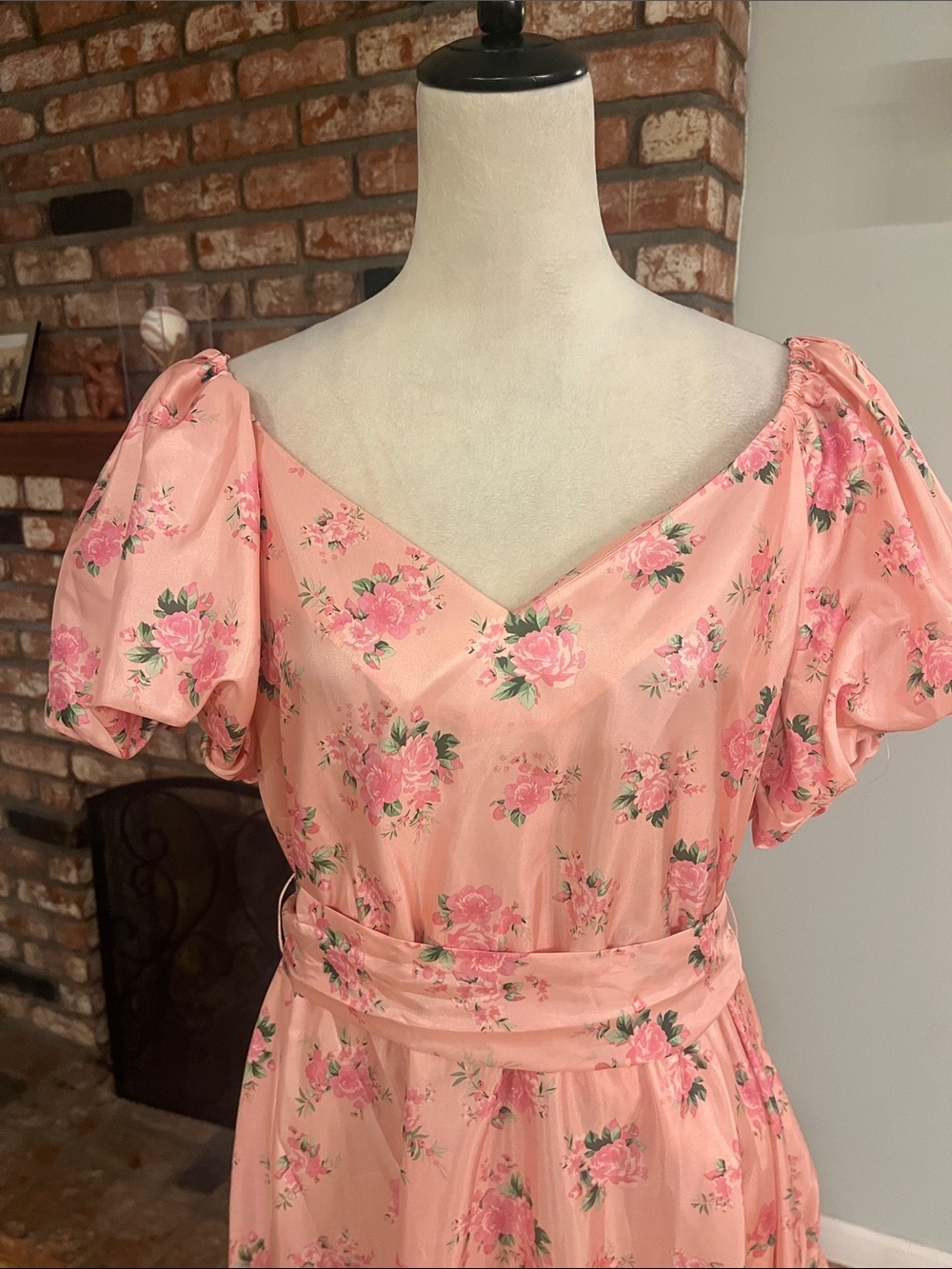 LoveShackFancy x Target PTP 21 Pink Floral Puff-Sleeve Mini Dress - Picture 4 of 8